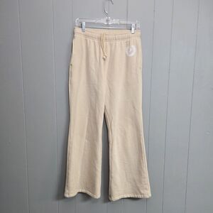 Victoria Secret Pink Ivy Fleece Flare Cream Sweatpants Size S